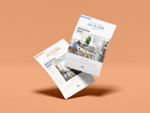 A4 Flyer Mockup PSD