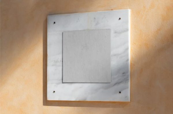 Blank Sign on Marble Mockup