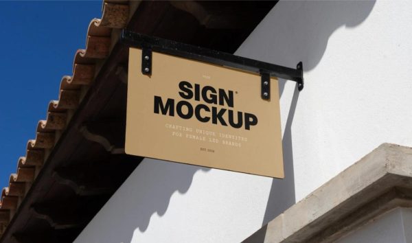 Building Attached Sign Mockup