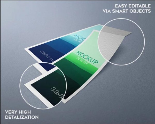 Editable Curved DL Flyer Mockup - Image 2