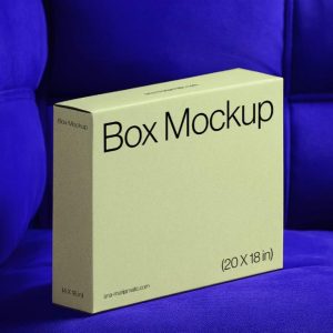 Free Cardboard Box Mockup