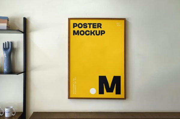 Free Hanging Poster Mockup