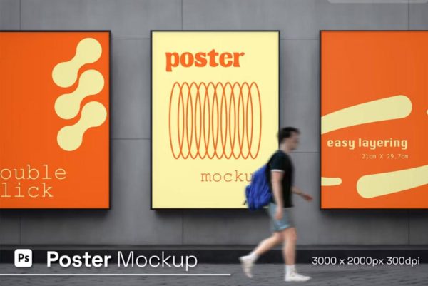 Free Large Poster Mockup PSD