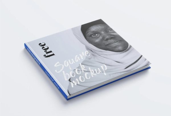 Free Square Book Mockup PSD