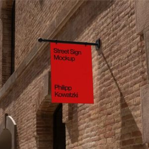Free Street Sign Mockup PSD