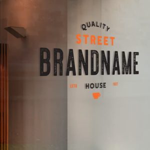 Free Window Sign Logo Mockup