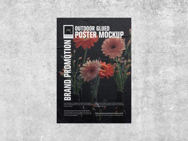 Glued Poster Without Overlay