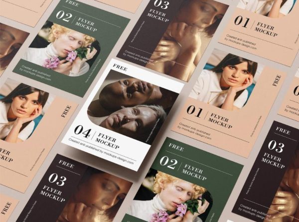 Flyer Grid Mockup PSD Download - Image 2