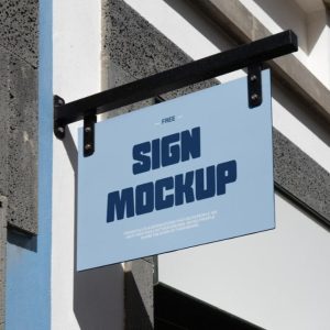 Hanging Sign Mockup PSD