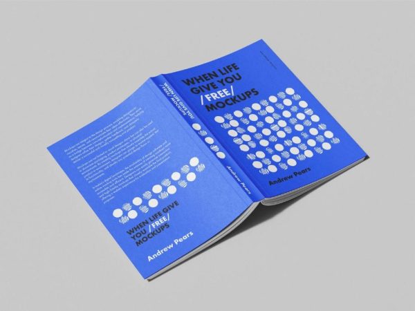 Inverted Book Mockup PSD