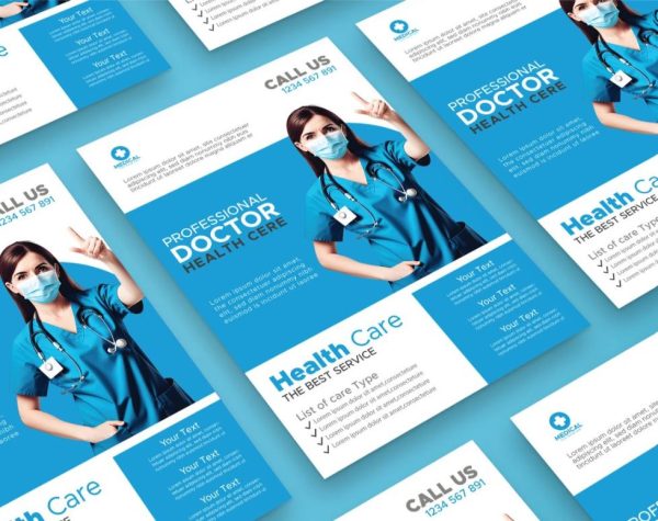 Isometric Flyer Mockup PSD