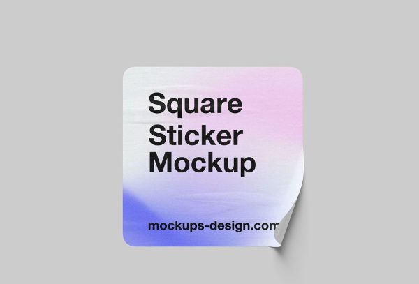 Lifted Sticker Mockup PSD