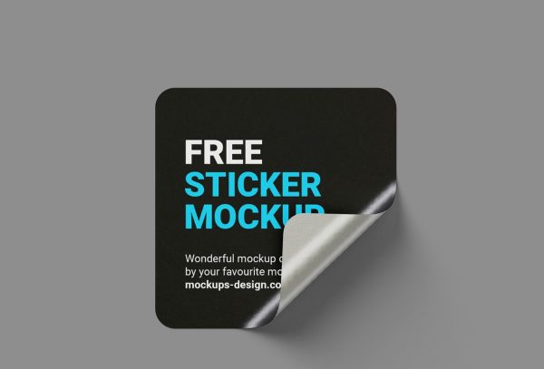 Minimal Sticker Mockup PSD