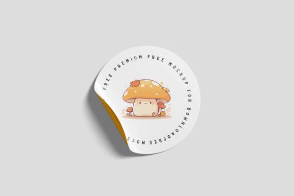 Minimal Sticker Mockup PSD