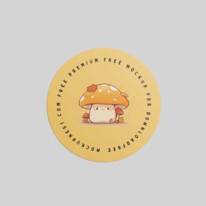 Minimal Top View Sticker Mockup PSD
