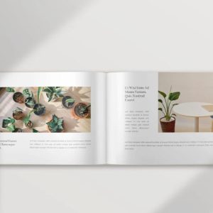 Open Landscape Book Mockup