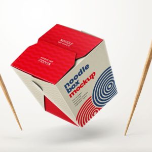 Professional Noodle Box Mockup PSD