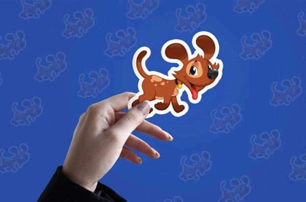 Professional Sticker in Hand Mockup