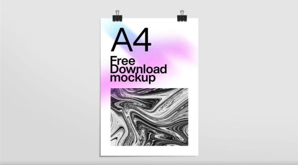 Realistic A4 Flyer Mockup