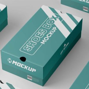 Realistic Shoes Box Mockup