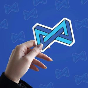 Realistic Sticker in Hand Mockup