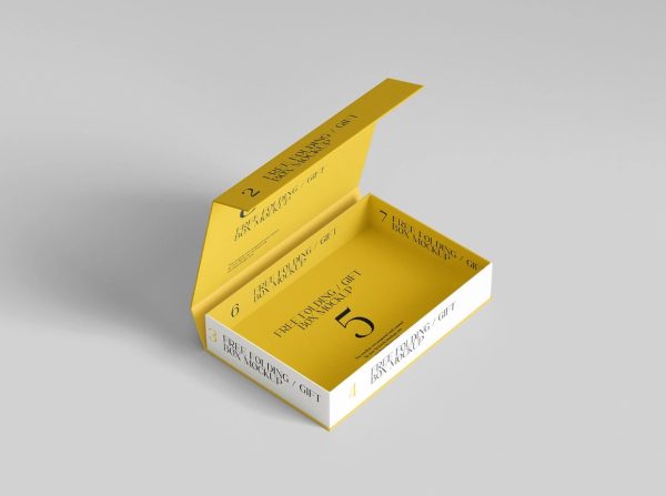 Side Box Mockup PSD