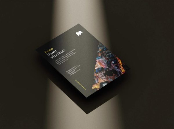 Side View A4 Flyer Mockup