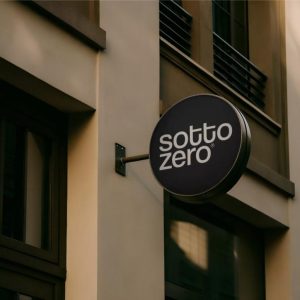 Side View Round Sign Mockup