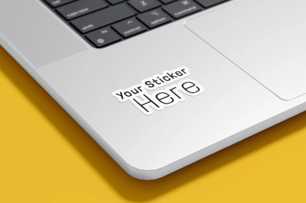 Side View Sticker Mockup