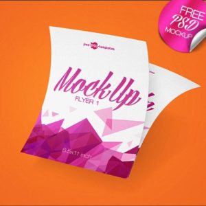 Simple Flyer Mockup PSD