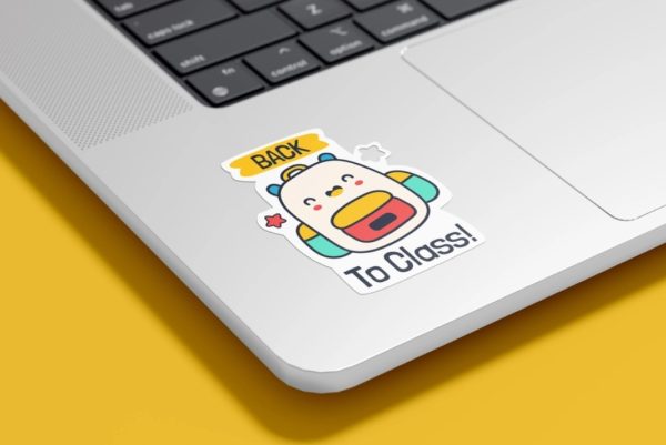 Simple Sticker Mockup PSD