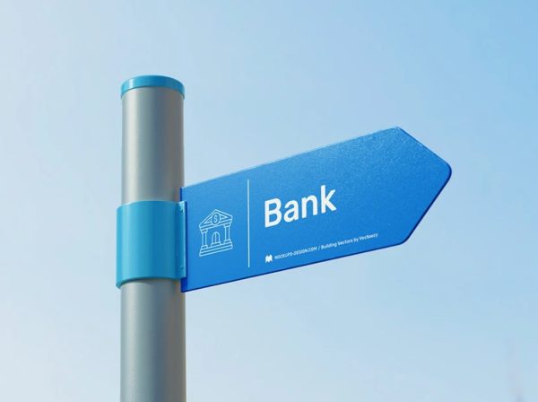 Single Arrow Direction Mockup PSD