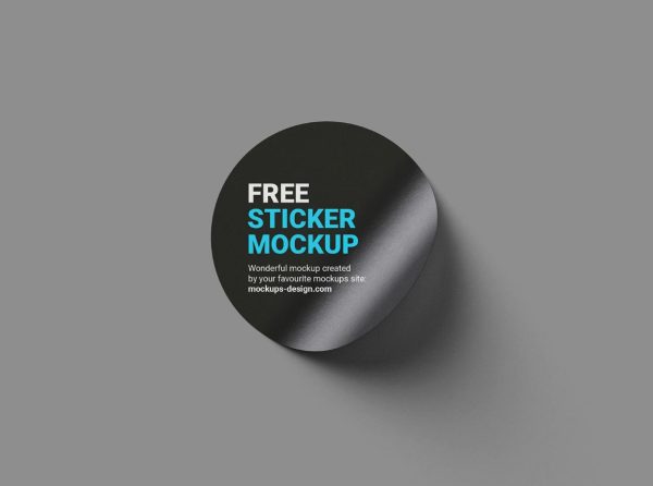 Slide Up Sticker Mockup PSD