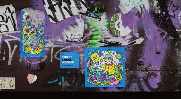 Street Sticker Mockup PSD (1)