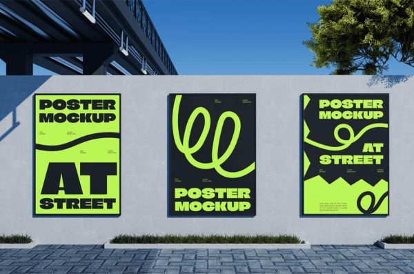 Three Poster Mockups Download
