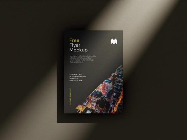 Top View A4 Flyer Mockup