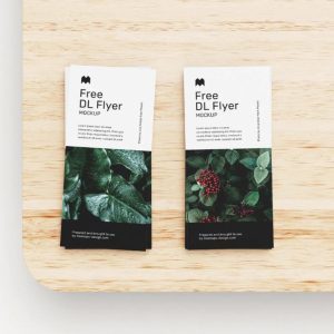 Top View DL Flyer Mockups