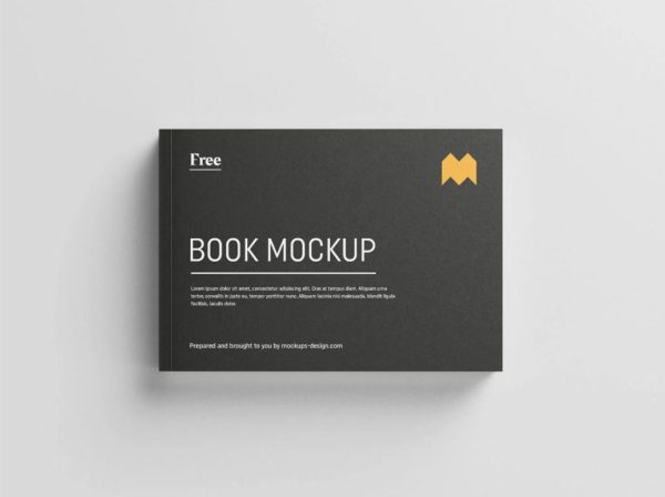 Top View Landscape Book Mockup