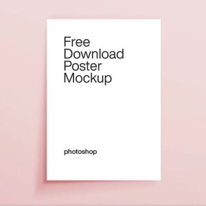 Top View Poster Mockup PSD