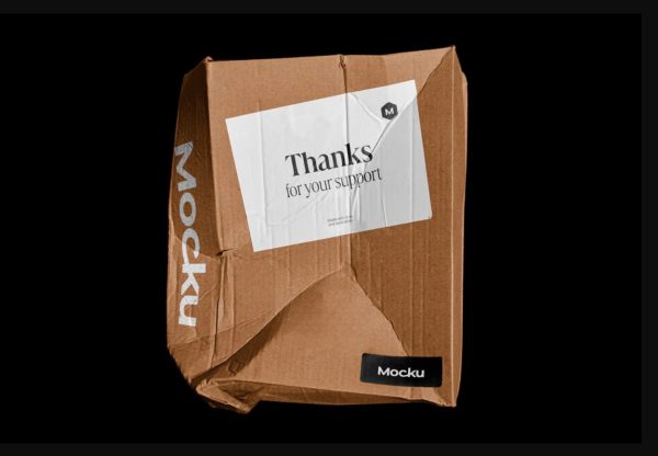Torn Out Box Mockup