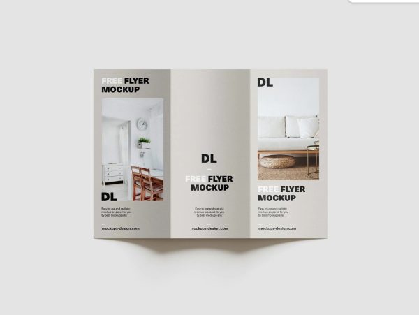 Tri Fold Flyer Mockup PSD