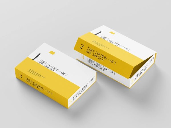 Two Boxes Mockup PSD