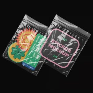 Two Foils with Stickers Mockups