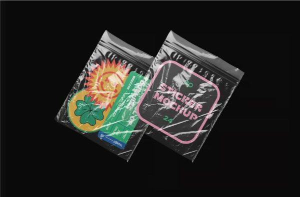 Two Foils with Stickers Mockups