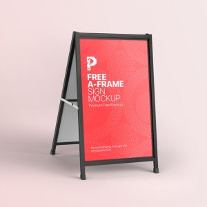 Unique A Frame Sign Mockup