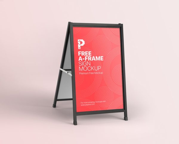 Unique A Frame Sign Mockup