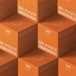 Unique Box Packaging Mockup