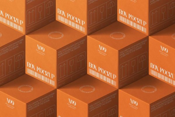 Unique Box Packaging Mockup