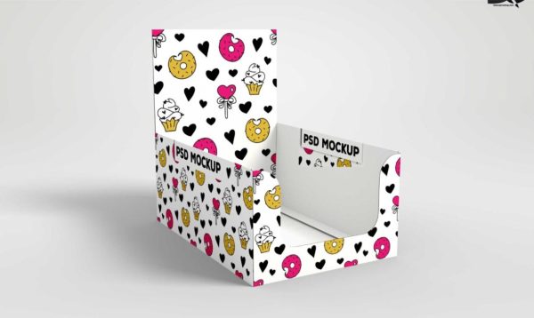 Unique Shelf Box Mockup PSD