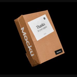 Worn out Box Mockup PSD